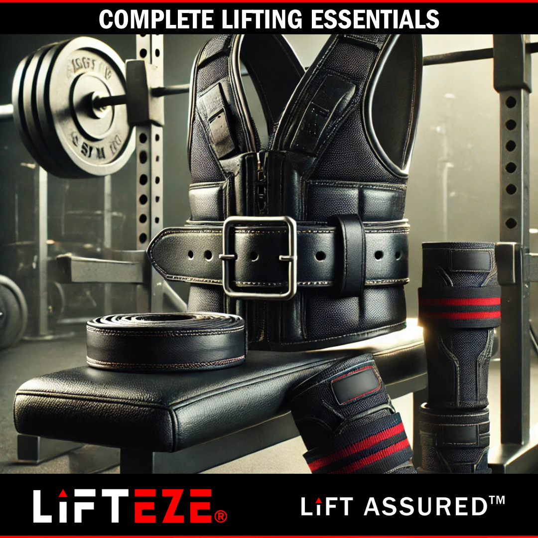 GUIDE TO WEIGHTLIFTING GYM KIT (LEVER BELT, KNEE SLEEVES, WRIST WRAPS)