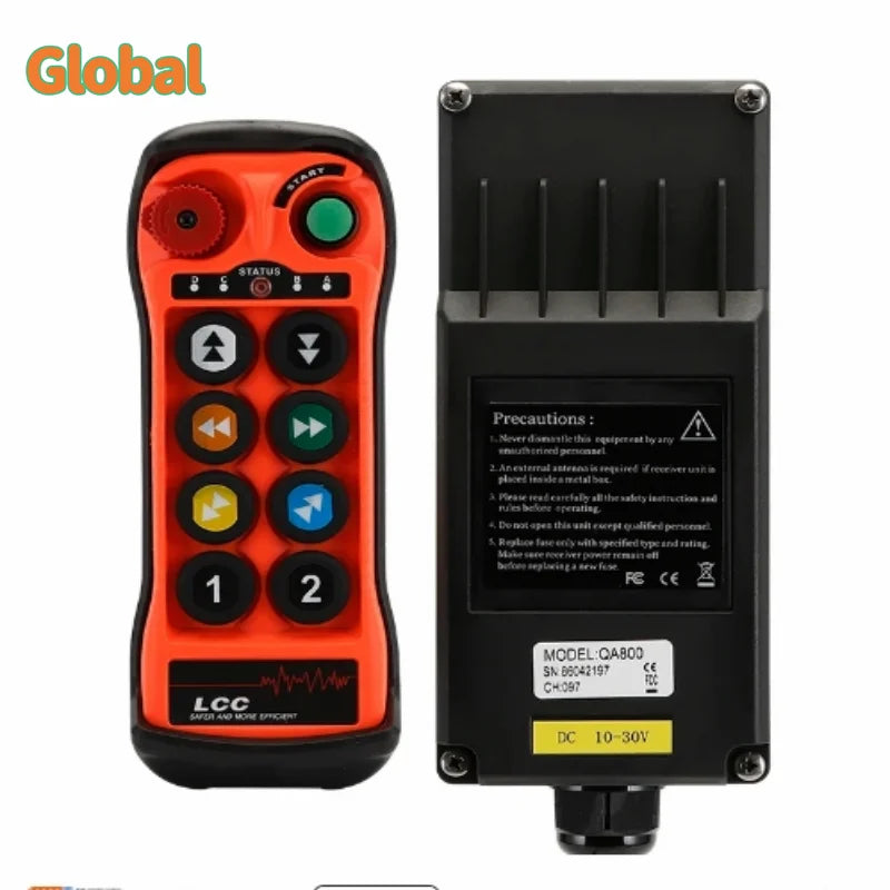 QA800 8 Keys Wireless Radio Crane Remote Control | Single Speed Hoist ...