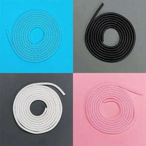 1.4m Color Phone Wire Cord Rope Protector Spring Protection Rope For USB Charging Cable Earphone Data Bobbin Winder