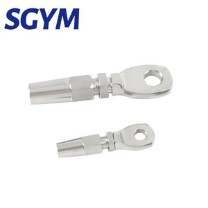 1PCS Marine Grade 316 Stainless Steel Swageless Eye Terminal Wire Cable Rope DIY Fitting Rigging Hardware Balustrade kit