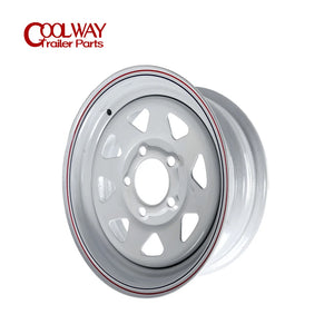 13 Inch X 4.5J White Spoke Trailer Rim 4-100 and 5 -114.3 Car Bolt Pattern Caravan Boat RV Parts Accessories