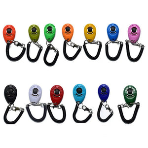 Pet Products Pet Cat Dog Training Clicker Plastic New Dogs Click Trainer Aid Adjustable Wrist Strap Sound Key Chain Dog Repeller