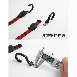 Stretch Elastic Bungee Cord Hooks Brand Bikes Rope Tie Car Luggage Fixed Straping Roof Rack Strap Double Hooks 40-200MM