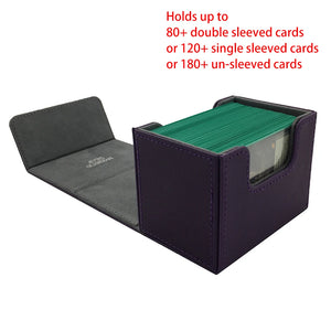 AEGIS GUARDIAN Side-Loading Card Box Deck Case Mtg  Yugioh Card Binder Holder: Purple 80+