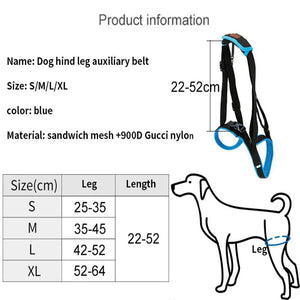 Adjustable Pet Dog Sling Lift Harness Leg Brace Hind Leg Help Walking Dogs Balance Harness Auxiliary Belt Strap for Dogs