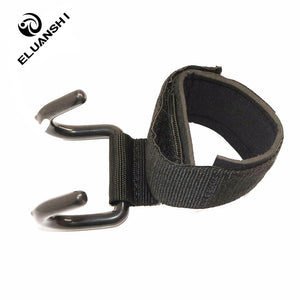 ELUANSHI Adjustable Strong Steel Hook Grips Straps Weight Lifting Strength Training Gym Fitness Black Wrist Support Lift Straps