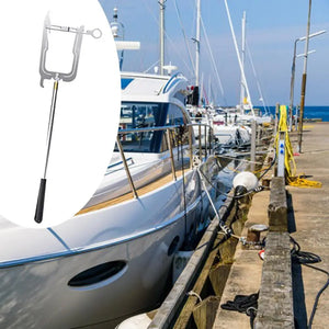 Boat Hook Multifunctional Easy to Use Metal Dock Locking Ring for Grabbing Gear Bags