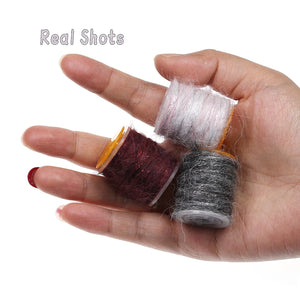 WIFREO 10M Dubbing Rope Dirty Bug Yarn Thread Line Mottled Caddis Worm Dry Fly Shrimp Tying Fibrous Fly Tying Materials