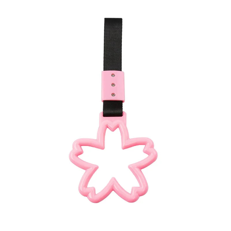Newest Pink Car Interior Pull Ring Tsurikawa Charm Drift Warning Loop ...