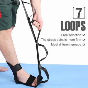 148cm Yoga Leg Ankle Brace Support Training Stretching Belt Stroke Hemiplegia Rehabilitation Strap Correction Braces Yoga Belt