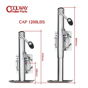 Sidewind Trailer Jack Jockey Wheel CAP 1200 LBS Stands Support Legs Corner Steady Camper Boat RV Parts Accessories