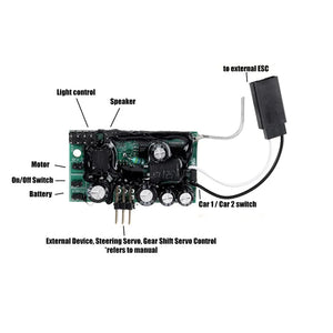 WPL Remote Control Sound System V3 Transmitter with Winch Upgrade DIY Receiver Board Horn Accessories Replacement For WPL Truck