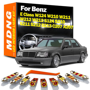 MDNG Canbus Auto LED Interior Light Kit For Mercedes Benz E Class W124 W210 W211 W212 W213 S124 S210 S211 S212 S213 C207 A207