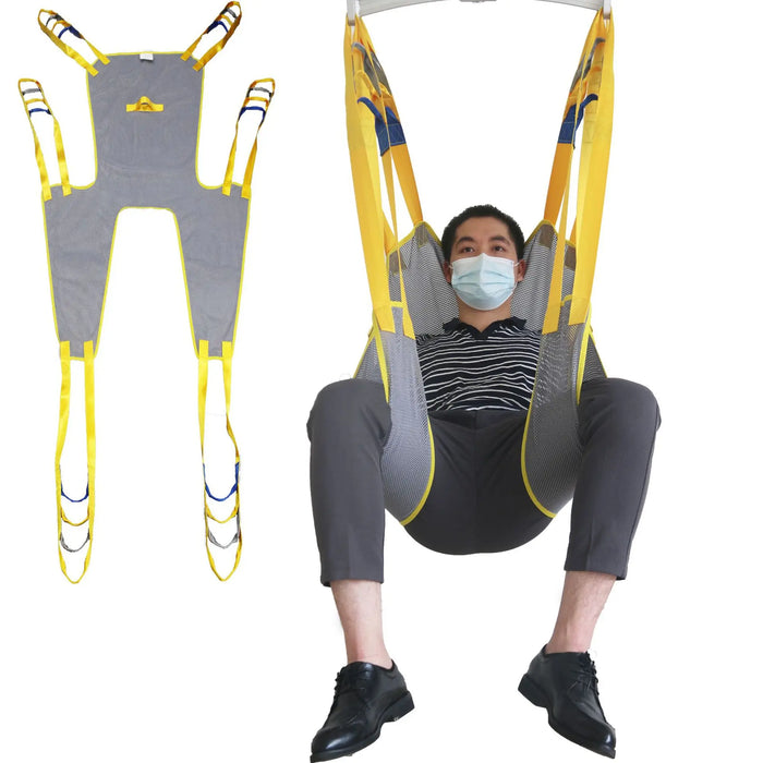 Adjustable Patient Transfer Sling Seat Medical Lift Sling Mobile Emergency Wheelchair Transportation Elder Assist Nursing Belts