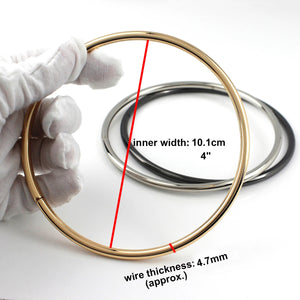 1x Metal Solid O-ring Bag Handle Metal Strap Replacement Handbag Luggage DIY Fashion Hardware Accessories 115mm(4-1/2")