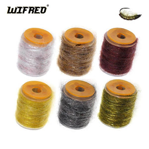 WIFREO 10M Dubbing Rope Dirty Bug Yarn Thread Line Mottled Caddis Worm Dry Fly Shrimp Tying Fibrous Fly Tying Materials