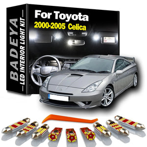 BADEYA 10Pcs Canbus For Toyota Celica 2000 2001 2002 2003 2004 2005 Car LED Interior Map Dome Light Kit Led Bulbs No Error