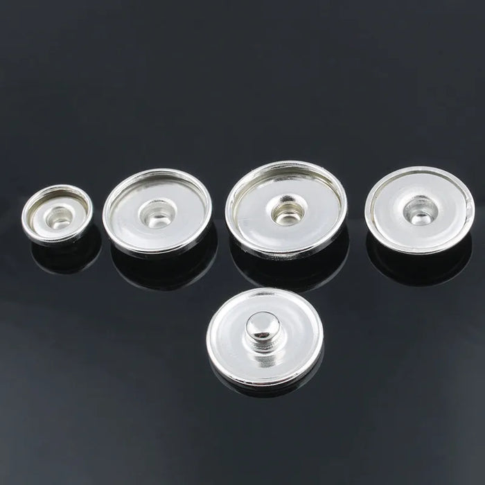 50pcs/lot Hot Sale 12MM&18MM&20MM Metal Snap Buttons for Make Print Glass Snap or Rhinestone Snap Buttons DIY Fittings ZM032