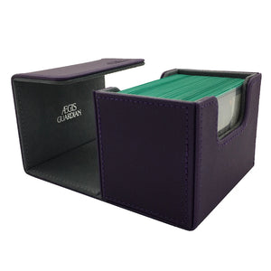 AEGIS GUARDIAN Side-Loading Card Box Deck Case Mtg  Yugioh Card Binder Holder: Purple 80+