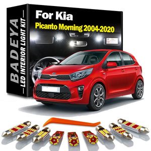 BADEYA Canbus LED Interior Dome Trunk Light Kit For KIA Picanto Morning 2004-2013 2014 2015 2016 2017 2018 2019 2020 Car Bulbs