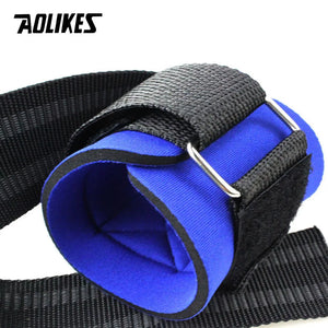 AOLIKES 2PCS/Lot Gym Sport Wristband Fitness Dumbbells Training Wrist Support Straps Wraps With Hand Power Bands Horizontal Bar