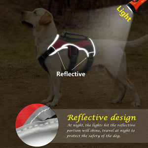 Reflective Dog Harness Large Dogs Halter Harness Pet Mesh Vest With Lift Quick Control Handle For Labrador Husky Walking