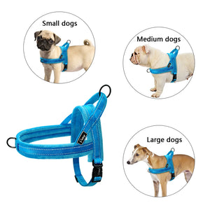 No Pull Dog Harness Nylon Large Dog Harness Reflective Pet Vest Padded Strap Harnesses For Small Medium Dogs Pitbull Buldog