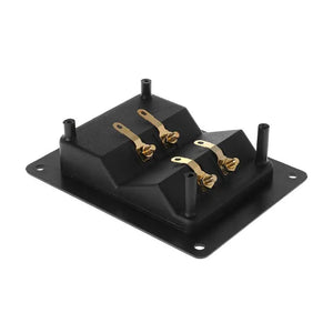 Terminal Cup Connector 266 Parts Express Binding Posts Gold Banana Jacks Recessed Bi-Amp Speaker Box Black Jan-12