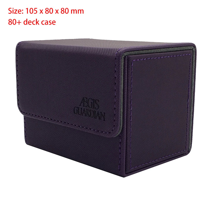 AEGIS GUARDIAN Side-Loading Card Box Deck Case Mtg  Yugioh Card Binder Holder: Purple 80+