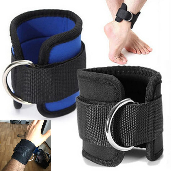 D-Ring Ankle Anchor Strap Belt Leg Arm Strap Lifting Fitness Exercise Gym Cable Attachment Thigh Elastic Fitness Resistencia