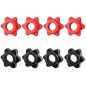 4Pcs/set Spinlock Collars, Anti-Slip Spin-Lock Collar Hex Nuts Screw Clamp Spinlock Collar for Dumbbell Weight Lifting