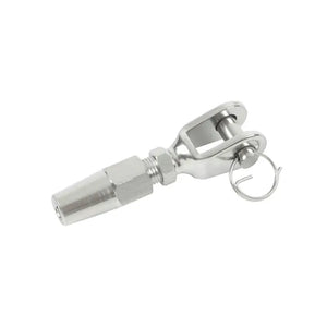 316 Marine Grade Stainless Steel Swag-less Fork Terminal for 3/4/5/6mm Wire Rope Railing Fitting