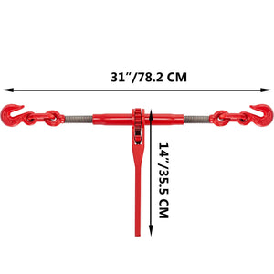 VEVOR Chain Binder Kit Ratchet Load Binder 5/16-3/8 Inch with Chain 6600 LBS Capacity Adjustable Length for Tie Down Hauling Tow