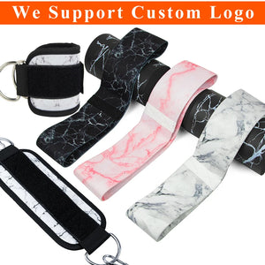 Booty Bands Resistance Bands Fitness Cable Ankle Straps Support Padded Barbell Squat Pad Foam Gym Crossfit Workout Custom Logo