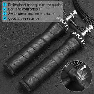 Fitness Speed Jump Rope Crossfit Skipping Ropes Weighted Jumping Excise Workout with Ball Bearings Anti-Slip Handles Spare Rope