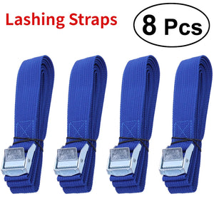 2.5M Lashing Straps with Buckle Nylon Quick Release Lashing Straps for Cargo Tie Down Car Roof Rack Luggage Kayak Carrier Moving