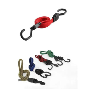 Stretch Elastic Bungee Cord Hooks Brand Bikes Rope Tie Car Luggage Fixed Straping Roof Rack Strap Double Hooks 40-200MM