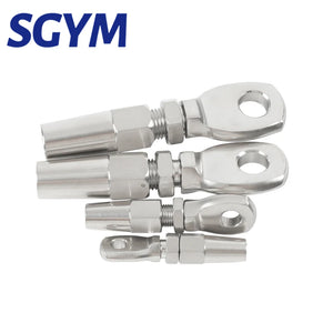 1PCS Marine Grade 316 Stainless Steel Swageless Eye Terminal Wire Cable Rope DIY Fitting Rigging Hardware Balustrade kit