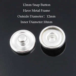 50pcs/lot Hot Sale 12MM&18MM&20MM Metal Snap Buttons for Make Print Glass Snap or Rhinestone Snap Buttons DIY Fittings ZM032