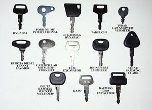 23 Keys Heavy Equipment Construction Ignition Key Set For BOBCAT Hitachi Kobelco Daewoo Komatsu Excavator Dozer Backhoe Forklift