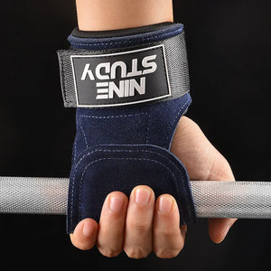 New Leather Gym Gloves Pull-ups Lifting Gymnastic Crossfit Anti-Skid Belt Wraps Support Palm Protection Pads Fitness Accessories