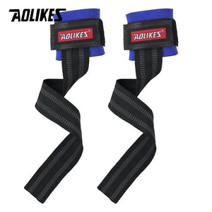 AOLIKES 2PCS/Lot Gym Sport Wristband Fitness Dumbbells Training Wrist Support Straps Wraps With Hand Power Bands Horizontal Bar