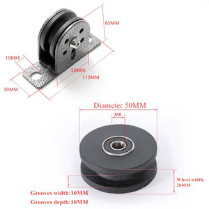 High-Strength Solid Single Wheel Pulley Block Home Fitness Cable Machine Build DIY 661lbs