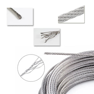 5/10m stainless steel wire rope 7*7 structure soft fishing cable lifting rope lifting rope pull rope drying rack wire rope