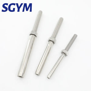 SGYM Swage Stud 2/2.5/3/4/5/6/8/10mm Wire Rope Right Hand Thread Stainless Steel 316 End Terminal Rope Fittings Cable Railing