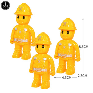 Construction Cake Topper Mini Construction Vehicles Toys Caution Tape Safety Cones Road Parking Cone Construction Party Supplies