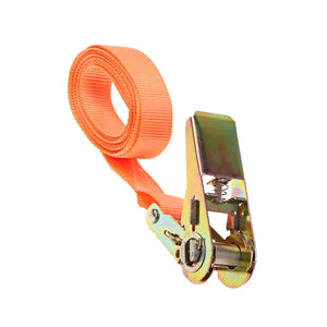 Orange Porable Heavy Duty Tie Down Cargo Strap Luggage Lashing Strong Ratchet Strap Belt With Metal Buckle