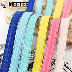 5/10/20M 10mm Polyester Elastic Band Underwear Bra Anti-skid Silicone Rubber Bands Stretch Strap Tape DIY Sewing Accessories