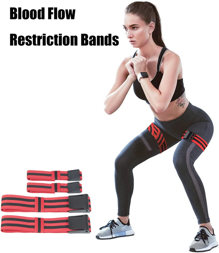 Blood Flow Restriction Bands Exercise Elastic Straps for Occlusion Training Heavy Workouts Help Increase Arm Leg Muscle Mass