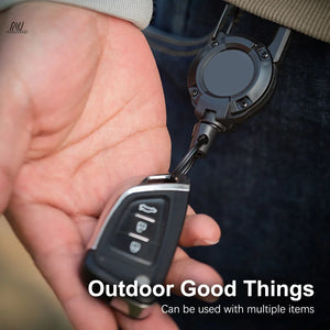 Outdoor Retractable Wire Rope Retractable Keychain Reel Retractable Key Chain With Steel Cable Key Ring Retractable Tool